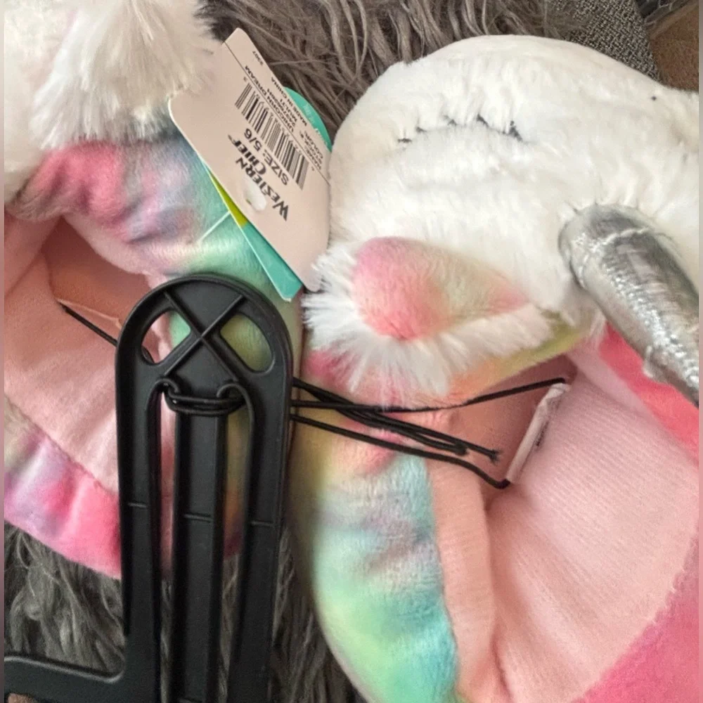 Toddler Plush Unicorn Slippers-Size 5/6
